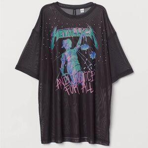 Oversized mesh Metallica T-shirt